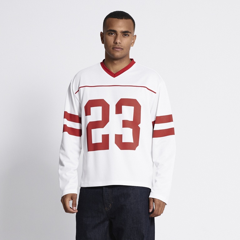 Long sleeve football jersey "Ty" Red